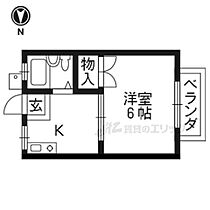 京都府京都市右京区山ノ内荒木町（賃貸アパート1K・2階・19.00㎡） その2