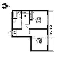 京都府京都市北区大将軍南一条町（賃貸マンション2K・2階・25.00㎡） その2