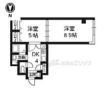 京都府京都市中京区御幸町通三条下ル海老屋町（賃貸マンション2K・4階・33.00㎡） その2