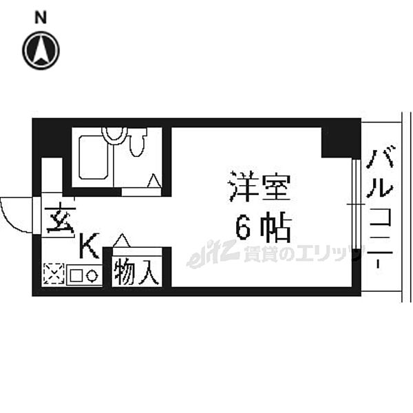 ドリーム吉兆 505｜京都府京都市右京区西院東貝川町(賃貸マンション1K・4階・16.20㎡)の写真 その2