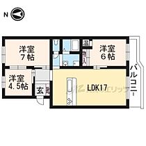 京都府京都市左京区吉田中阿達町（賃貸マンション3LDK・1階・74.61㎡） その2