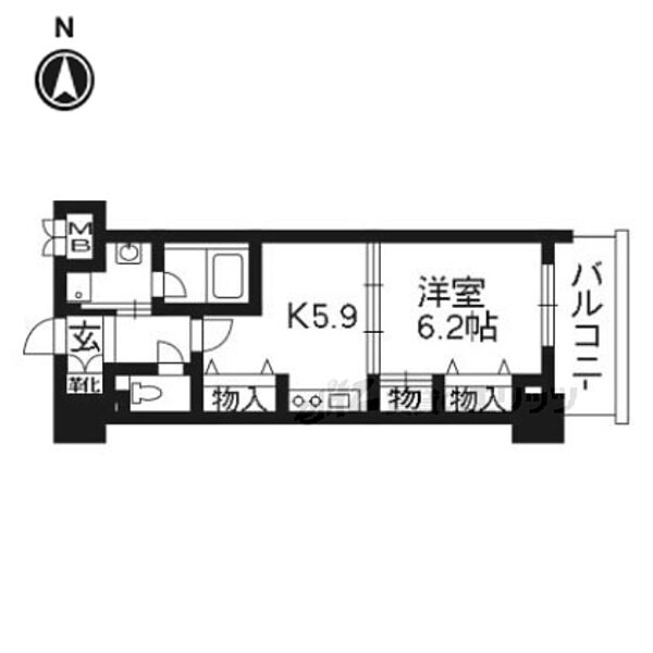 レジディア御所東 304｜京都府京都市上京区新烏丸通下切通シ上る新烏丸頭町(賃貸マンション1DK・3階・31.87㎡)の写真 その2