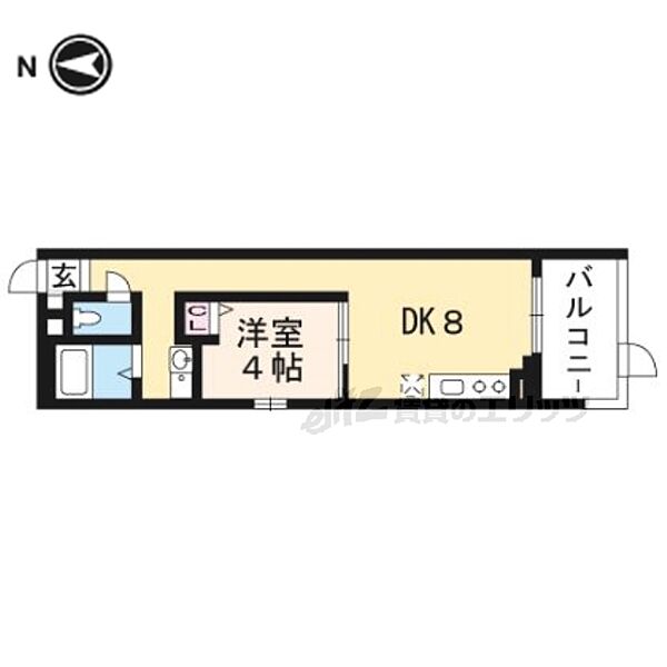 ブリリアント 302｜京都府京都市右京区西京極郡町(賃貸アパート1DK・3階・32.92㎡)の写真 その2