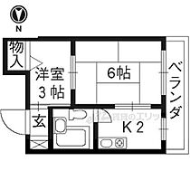 京都府京都市北区大将軍坂田町（賃貸マンション2K・3階・25.92㎡） その2