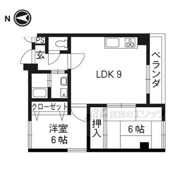 京都府京都市東山区古門前通東大路西入ル古西町(賃貸マンション2DK・4階・42.12㎡)の写真 その2