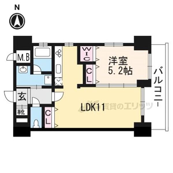 ルーエ五条堀川 401｜京都府京都市下京区堀川通五条下る柿本町(賃貸マンション1LDK・4階・40.04㎡)の写真 その2