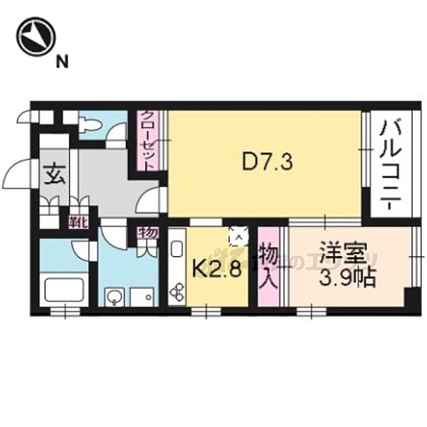 京都府京都市東山区東大路三条下る三筋目進之町(賃貸マンション1LDK・2階・40.11㎡)の写真 その2