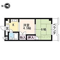 グランパニエ 5 ｜ 京都府京都市北区紫野西藤ノ森町（賃貸マンション2K・地下1階・24.30㎡） その2