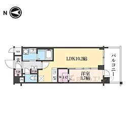アドバンス京都クラッセ 4階1LDKの間取り