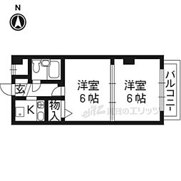 第33長栄　今小路メリーハイツ 1階2Kの間取り