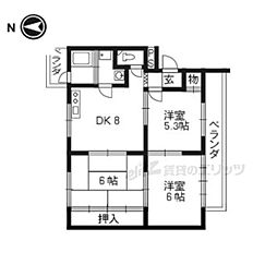 御池ハウス 3階3LDKの間取り