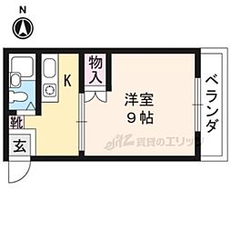 ノアーズ・アークII 3階1Kの間取り