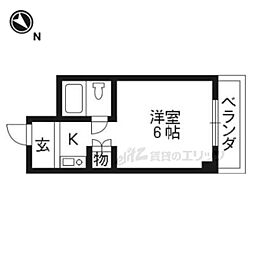 メゾン・ル・レヴェ 3階ワンルームの間取り