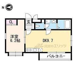 阪急京都本線 西院駅 徒歩9分の賃貸マンション 3階1LDKの間取り