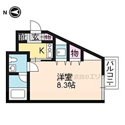 サイト祇園八坂 5階1Kの間取り