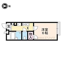 レオパレス吉川 1階1Kの間取り