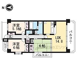 グラン・コート洛陽 3LDKの間取図画像