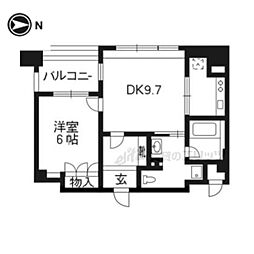 リーガル京都烏丸通り 1LDKの間取図画像
