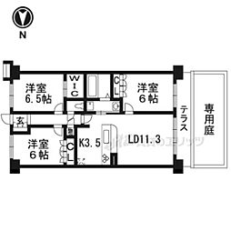 クレヴィア京都四条後院通 3LDKの間取図画像