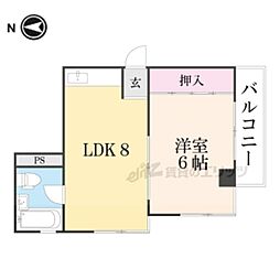 EPOCH岡崎 1LDKの間取図画像