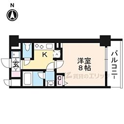 ベラジオ京都西院ウエストシティ3 1Kの間取図画像
