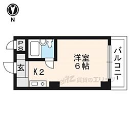 明治館にしき ワンルームの間取図画像