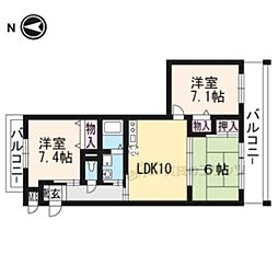 セントラルヴィレッジ 3LDKの間取図画像