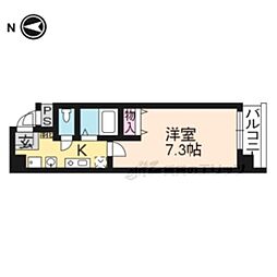 五条・高倉ヴィブレ2 1Kの間取図画像