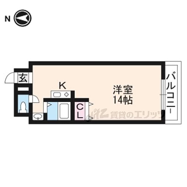 コムデザンファン 302｜京都府京都市右京区西院矢掛町(賃貸マンション1R・3階・28.00㎡)の写真 その2