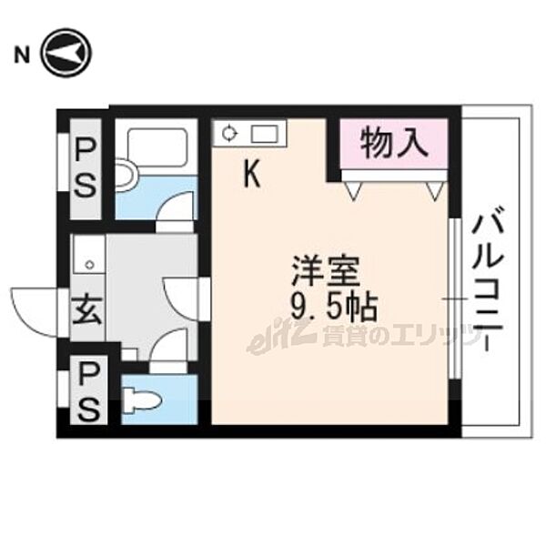 御室ガーデンハイツ 308｜京都府京都市右京区御室竪町(賃貸マンション1K・3階・28.05㎡)の写真 その2