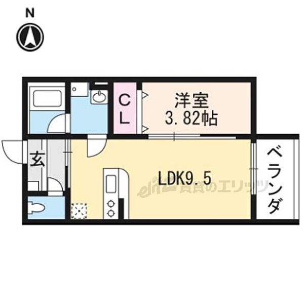 CRASTINE太秦安井北御所町 201｜京都府京都市右京区太秦安井北御所町(賃貸アパート1LDK・2階・33.60㎡)の写真 その2