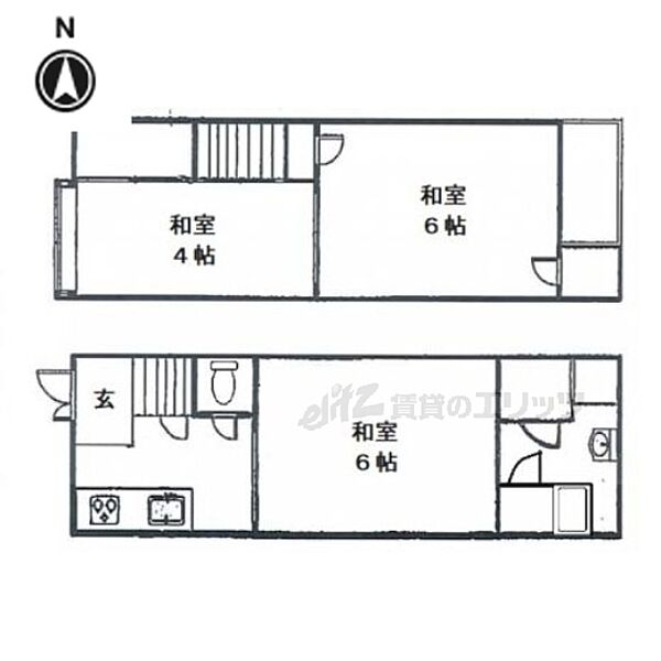 金馬場町170-14貸家 ｜京都府京都市上京区出水通日暮西入金馬場町(賃貸一戸建3DK・--・43.50㎡)の写真 その2