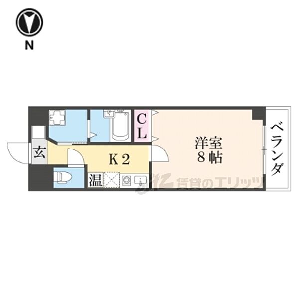 悠々館アペルト・スパシオ 903｜京都府京都市下京区中堂寺南町(賃貸マンション1K・9階・24.80㎡)の写真 その2