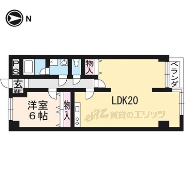 烏丸アネックス 707｜京都府京都市中京区三条通烏丸東入ル梅忠町(賃貸マンション1LDK・7階・57.90㎡)の写真 その2