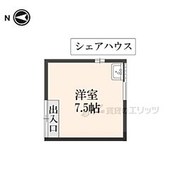 光徳庵 1階ワンルームの間取り