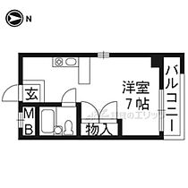 京都府京都市右京区太秦帷子ノ辻町（賃貸マンション1R・3階・21.42㎡） その2