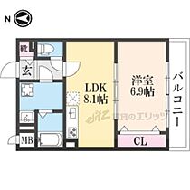 京都府京都市右京区西院日照町（賃貸マンション1LDK・4階・38.38㎡） その2