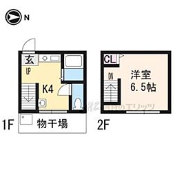 101’ＳＴメイフラワー 1階1Kの間取り