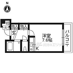 ハウス6 1階1Kの間取り