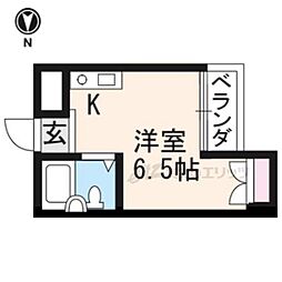 テソロ・ナガノ ワンルームの間取図画像