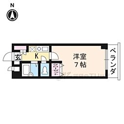 メゾンＭ 1階1Kの間取り