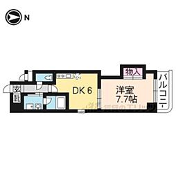 阪急京都本線 西京極駅 徒歩8分の賃貸マンション 4階1DKの間取り