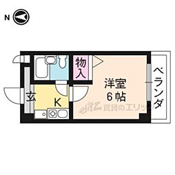 メゾン初紀 2階1Kの間取り