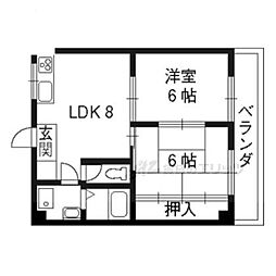 セノータ 2階2LDKの間取り