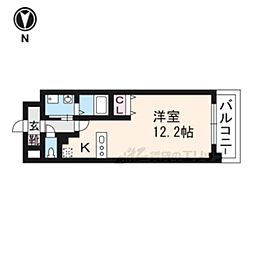 エスリード西小路御池 2階1Kの間取り
