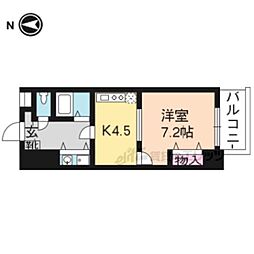 ヴィランセンワ丸太町 1Kの間取図画像