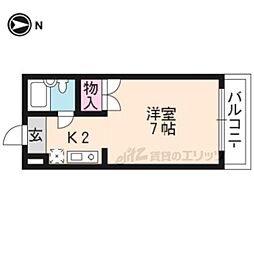 ハイツ62 1Kの間取図画像