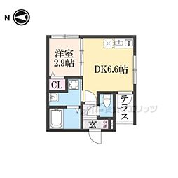 スカイイオリ 1DKの間取図画像