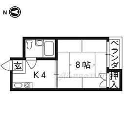 ハイツ石原 1Kの間取図画像