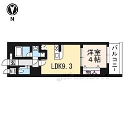 アスヴェル京都東堀川 1LDKの間取図画像
